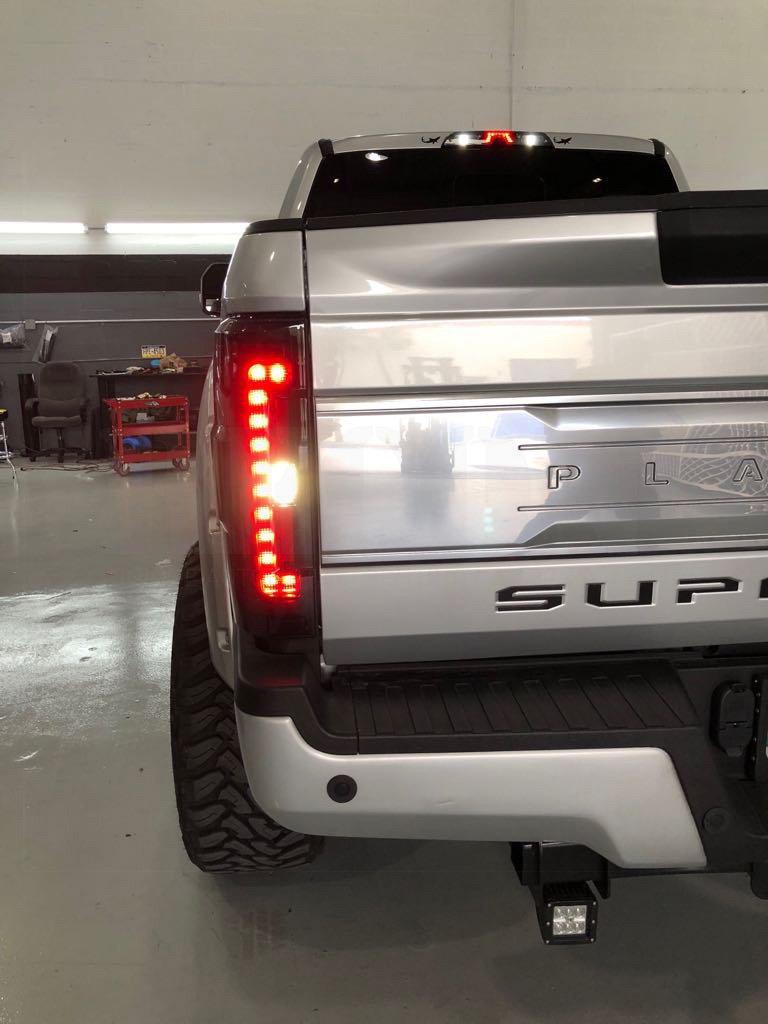 Ford Super Duty F250/350/450/550 17-19 (Replaces OEM LED) Tail Lights OLED in Clear