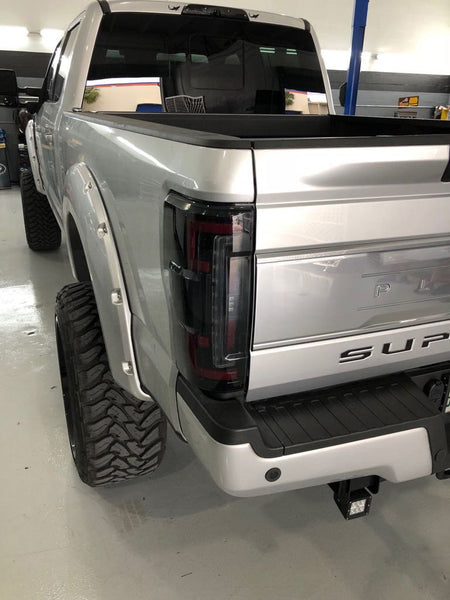 Ford Super Duty F250/350/450/550 17-19 (Replaces OEM LED) Tail Lights OLED in Clear