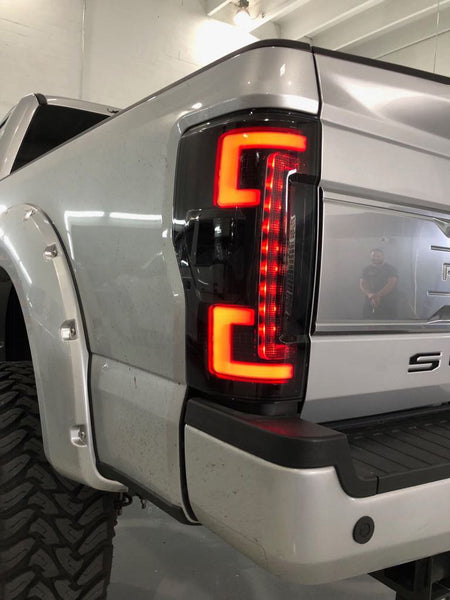 Ford Super Duty F250/350/450/550 17-19 (Replaces OEM LED) Tail Lights OLED in Clear
