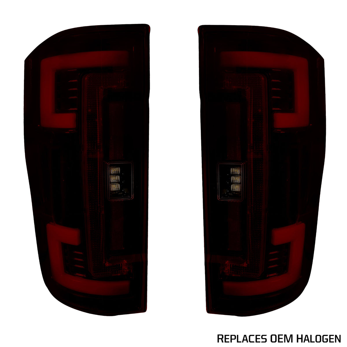 Ford Super Duty F250/350/450/550 17-19 Tail Lights OLED in Smoked