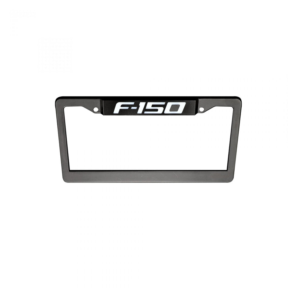 Ford F350 RED LED License Plate Frame in Black Billet Aluminum