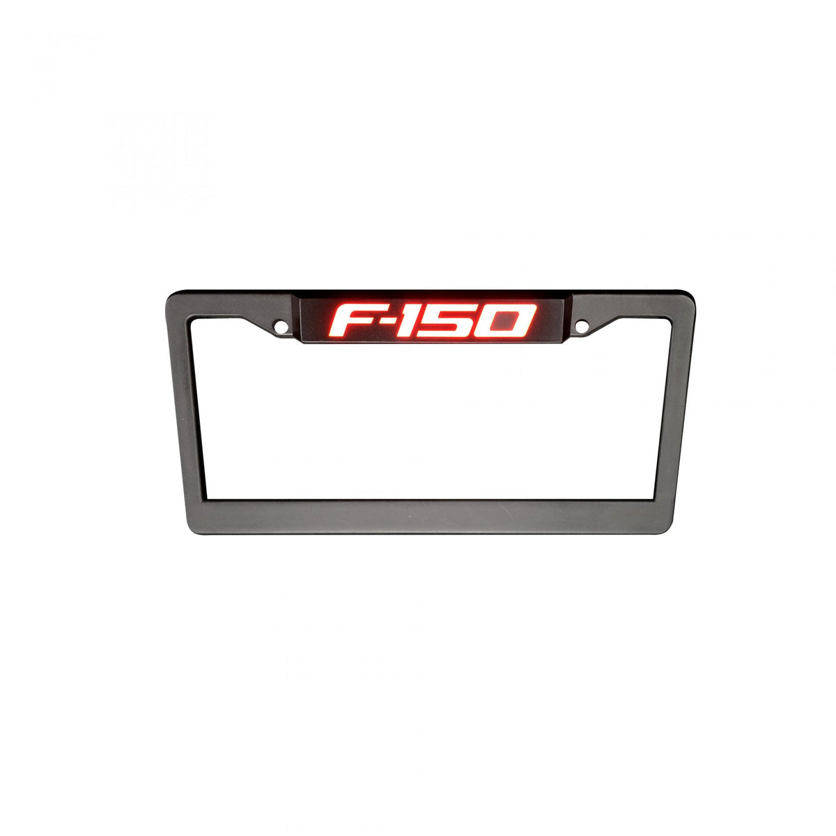 Ford F350 RED LED License Plate Frame in Black Billet Aluminum