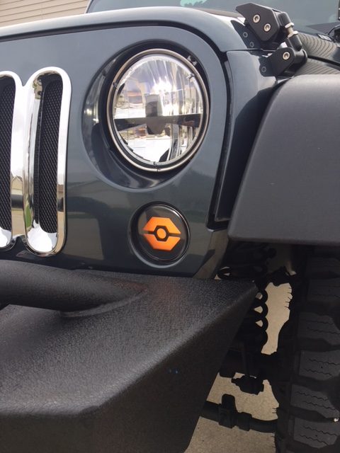 Jeep JK Wrangler 07-18 Amber Fender Light Front Side Fender OLED Smoked