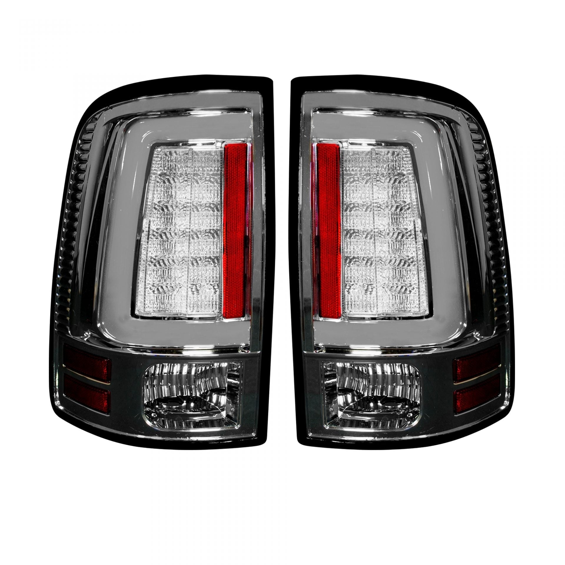 Dodge RAM 1500 09-18 &amp; 2500/3500 10-18 (Replaces OEM Halogen) Tail Lights OLED in Red