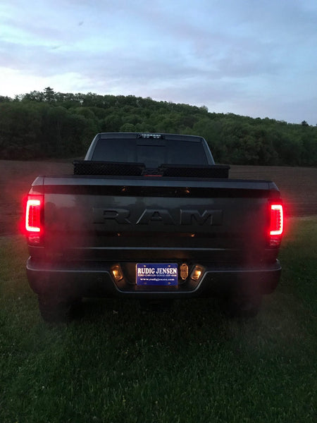 Dodge RAM 1500/2500/3500 13-18 (Replaces OEM LED) Tail Lights OLED in Smoked