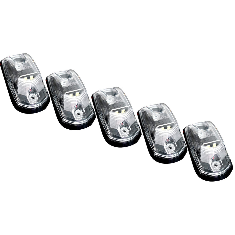 Ford Super Duty 17-23 (5-Piece Set) LED Cab Roof Light Kit with Clear Lens & White LEDs - (Attn: This part is for Ford trucks that DID NOT come with factory installed cab roof lights)