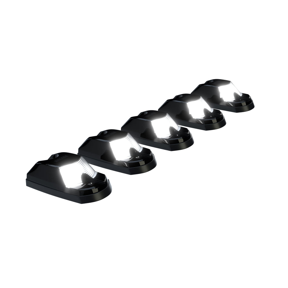 Ford Super Duty 17-22 (5-Piece Set) Cab Roof Light Kit in White High-Power LED with Smoked Lens - (Attn: This cab light kit replaces OEM factory installed cab roof lights)
