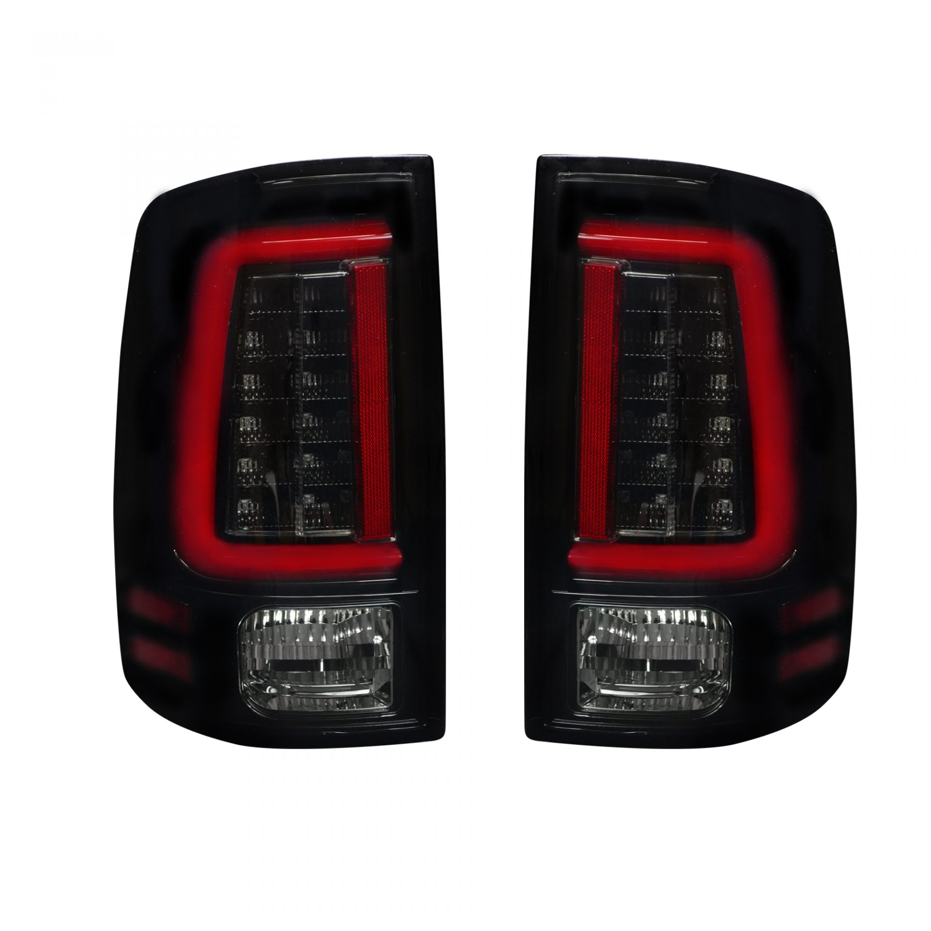 Dodge RAM 1500 09-18 &amp; 2500/3500 10-18 (Replaces OEM Halogen) Tail Lights OLED in Red