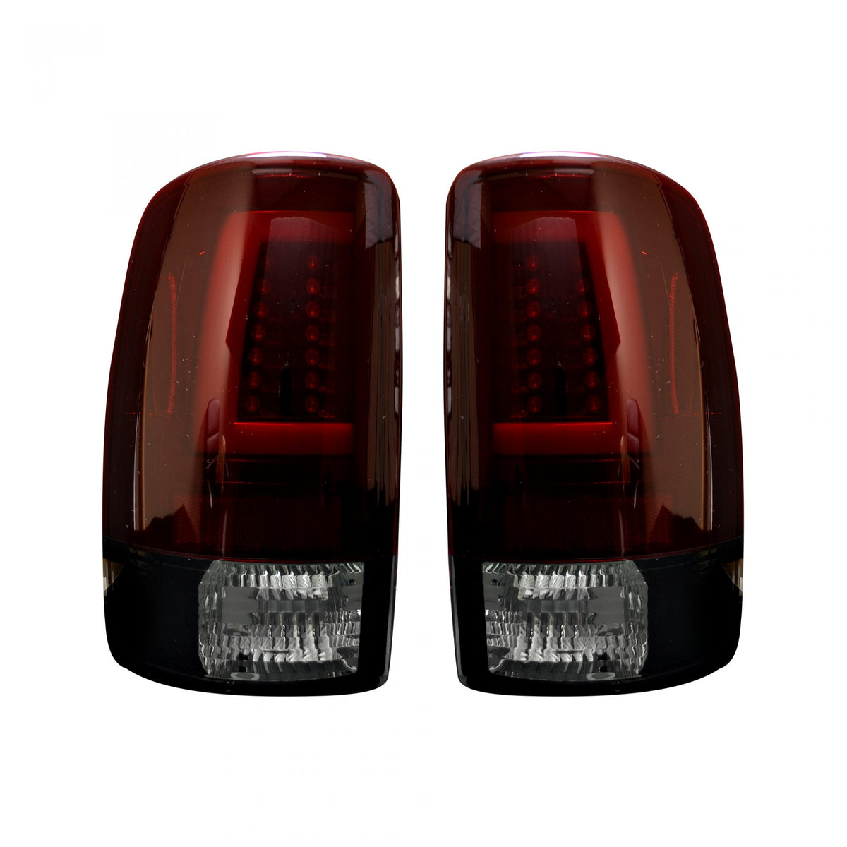 Chevy &amp; GMC Tahoe, Yukon, Suburban, Denali 00-06 OLED TAIL LIGHTS - Dark Red Smoked Lens