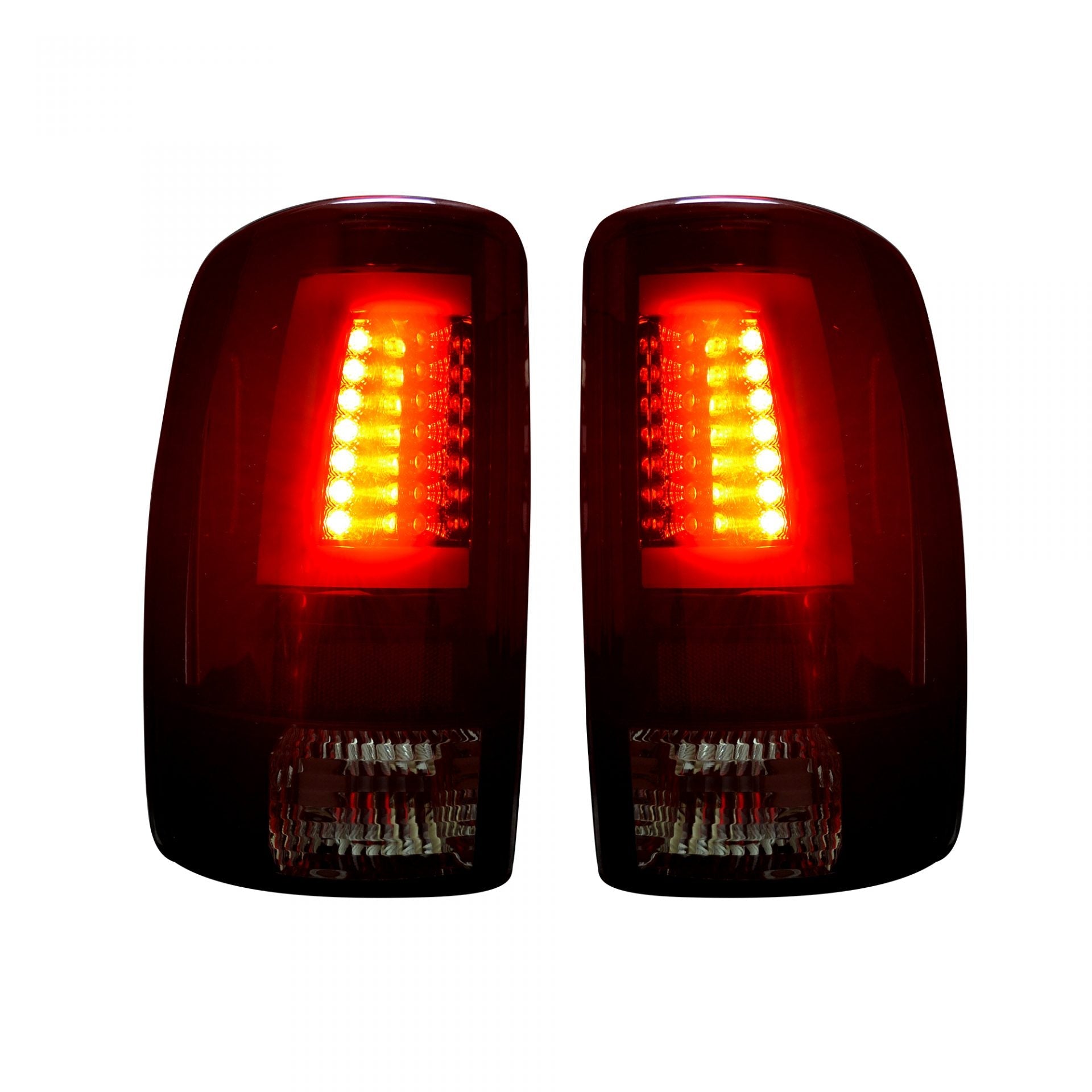 Chevy &amp; GMC Tahoe, Yukon, Suburban, Denali 00-06 OLED TAIL LIGHTS - Dark Red Smoked Lens