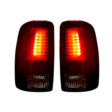 Chevy &amp; GMC Tahoe, Yukon, Suburban, Denali 00-06 OLED TAIL LIGHTS - Dark Red Smoked Lens