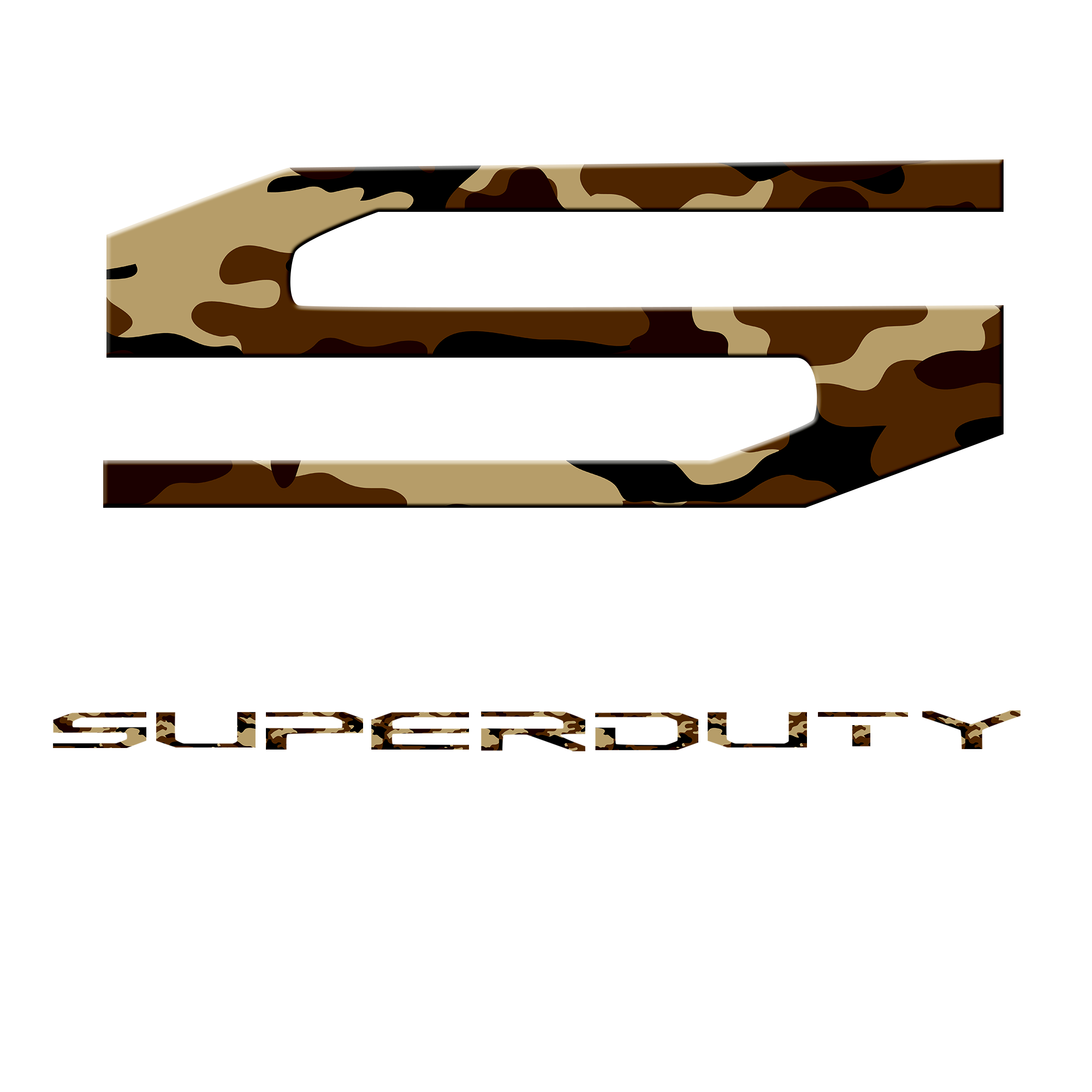 Ford Super Duty 17-19 Acrylic Emblem Inserts in Desert Camo