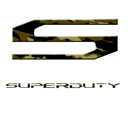 17-19 SUPERDUTY Raised Logo Acrylic Emblem Insert 3-Piece Kit for Hood, Tailgate, &amp; Interior WHITE