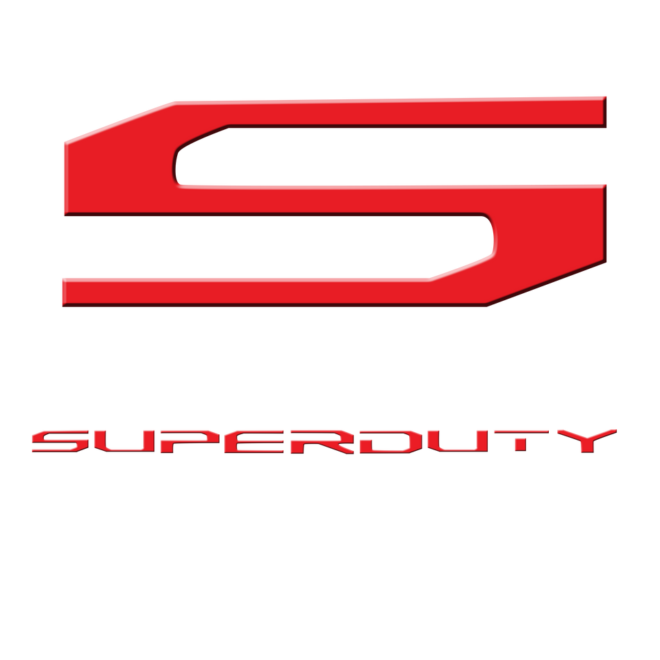 17-19 SUPERDUTY Raised Logo Acrylic Emblem Insert 3-Piece Kit for Hood, Tailgate, &amp; Interior WHITE