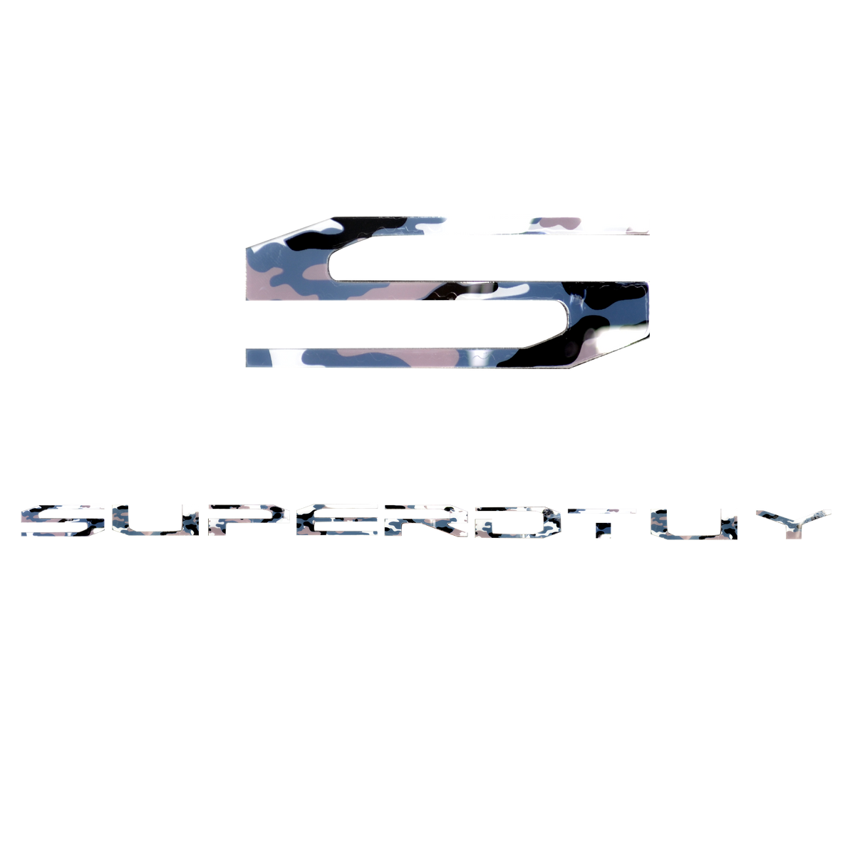 Ford Super Duty 17-19 Acrylic Emblem Inserts in White Camo