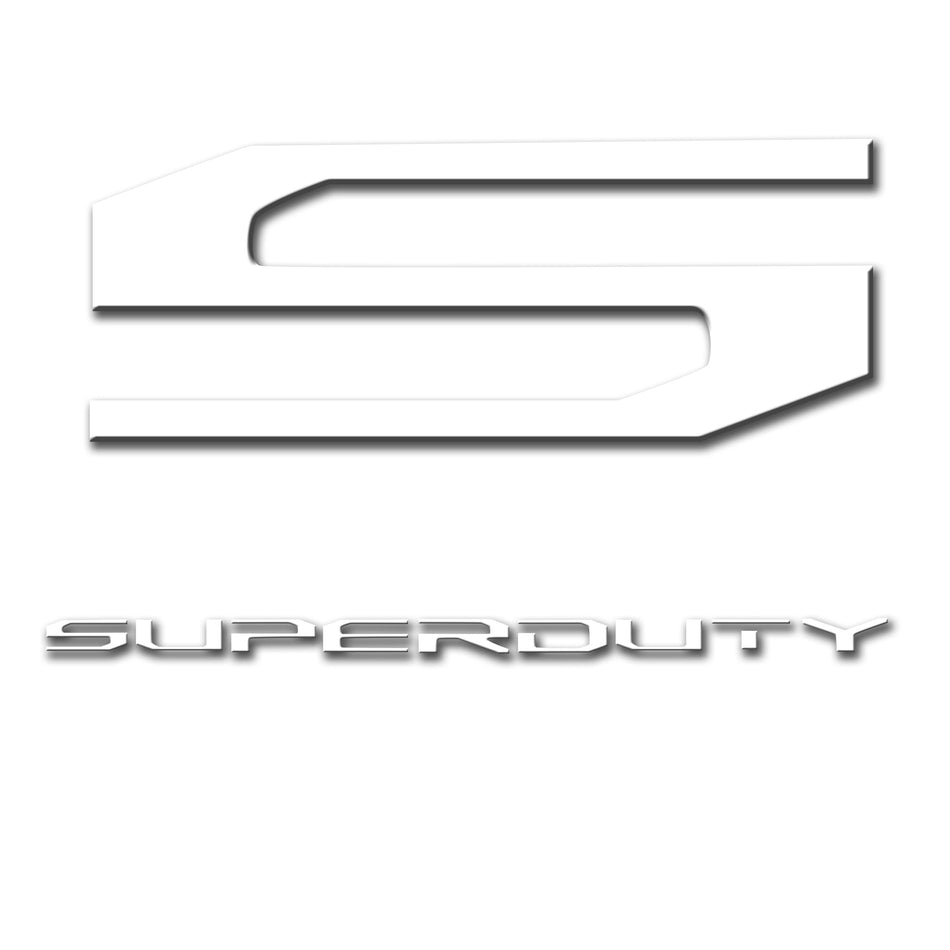 Ford Super Duty 17-19 Acrylic Emblem Inserts in White