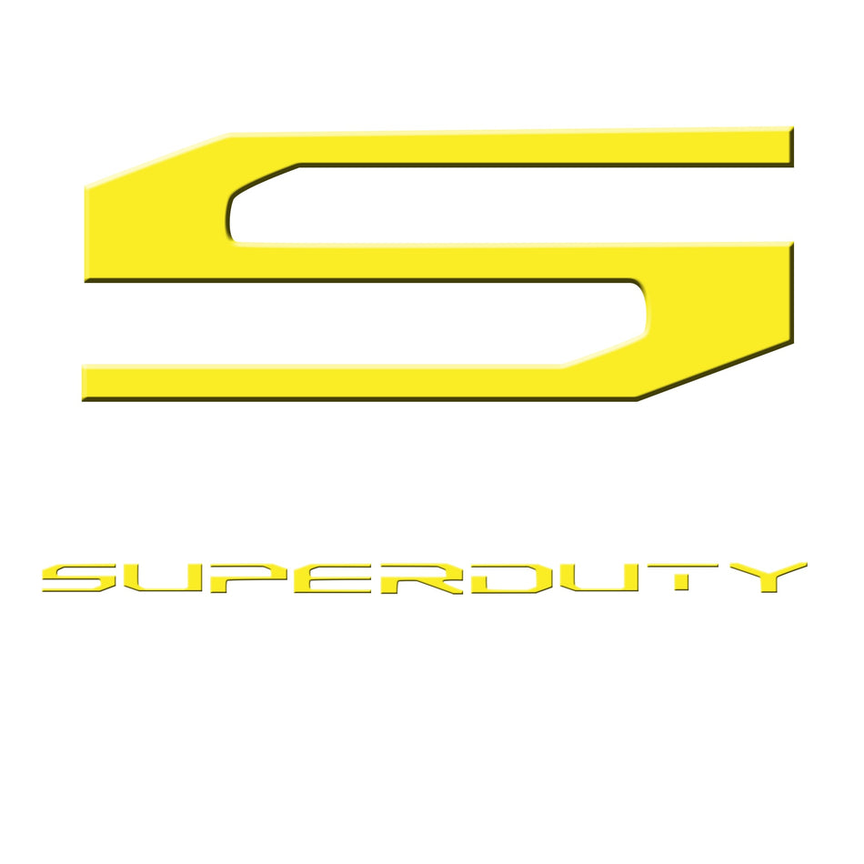 Ford Super Duty 17-19 Acrylic Emblem Inserts in Yellow