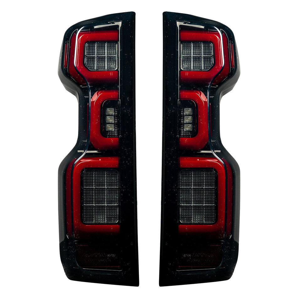 Chevy Silverado 1500 19-23 (Replaces OEM Halogen Tail Lights ONLY) Tail Lights OLED Smoked