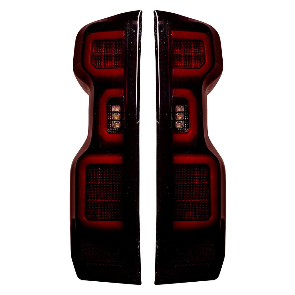 Chevy Silverado 1500 19-23 (Replaces OEM LED Tail Lights ONLY) Tail Lights OLED Red Smoked