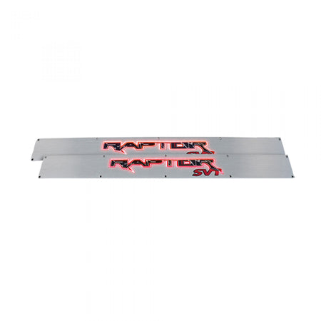 Ford SVT Raptor 09-14 Illuminated Door Sill Brushed Finish Red Illumination