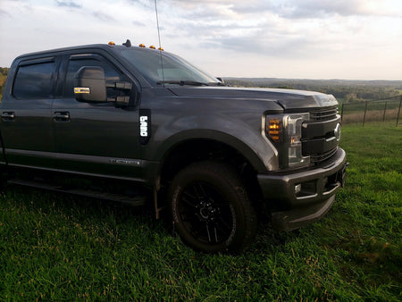 Ford F250 17-19 Illuminated Emblems Black Chrome in white 4