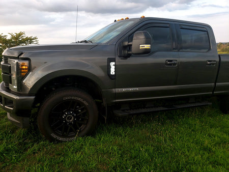 Ford F250 17-19 Illuminated Emblems Black Chrome in white 3