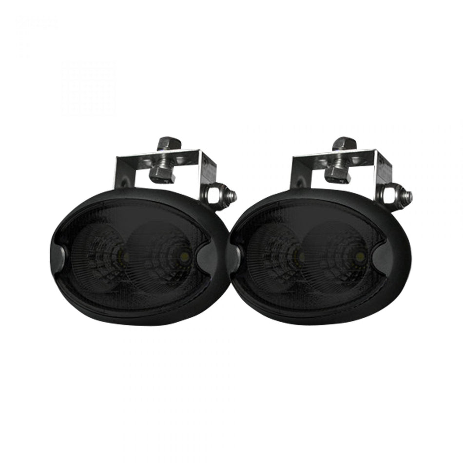 1100 Lumen LED Driving 12W 6500K LED Chrome Clear Lens Black Housing