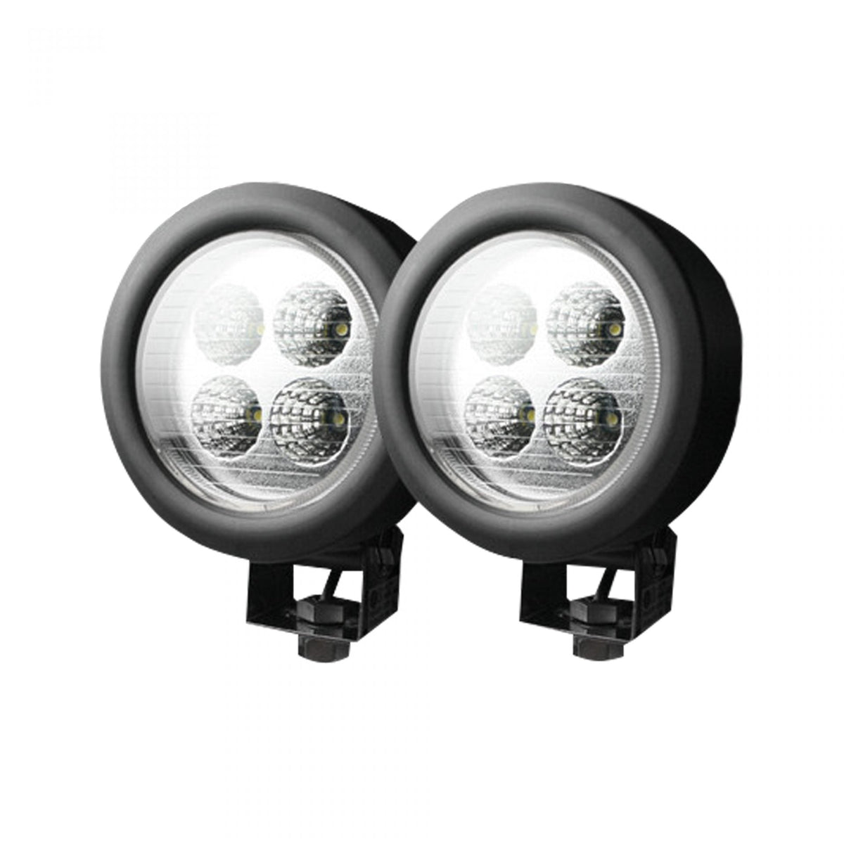 1800 Lumen LED Driving 12W 6500K LED Chrome Clear Lens Black Housing