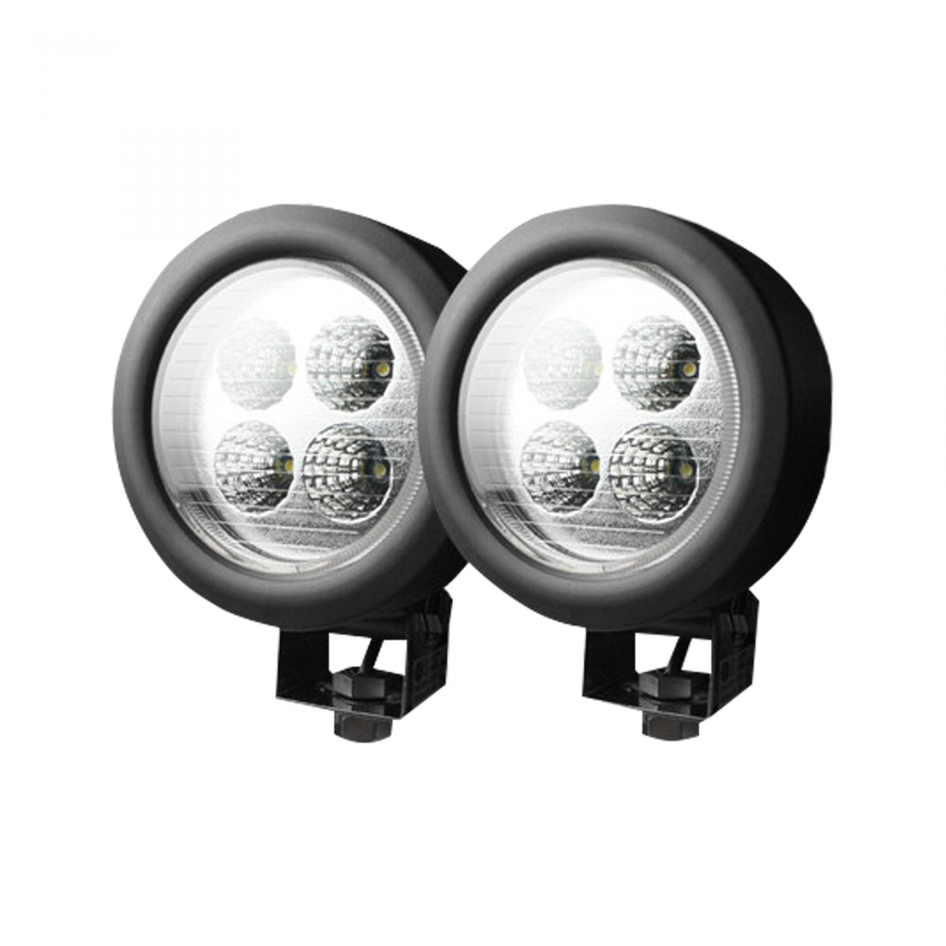 1800 Lumen LED Driving 12W 6500K LED Chrome Clear Lens Black Housing