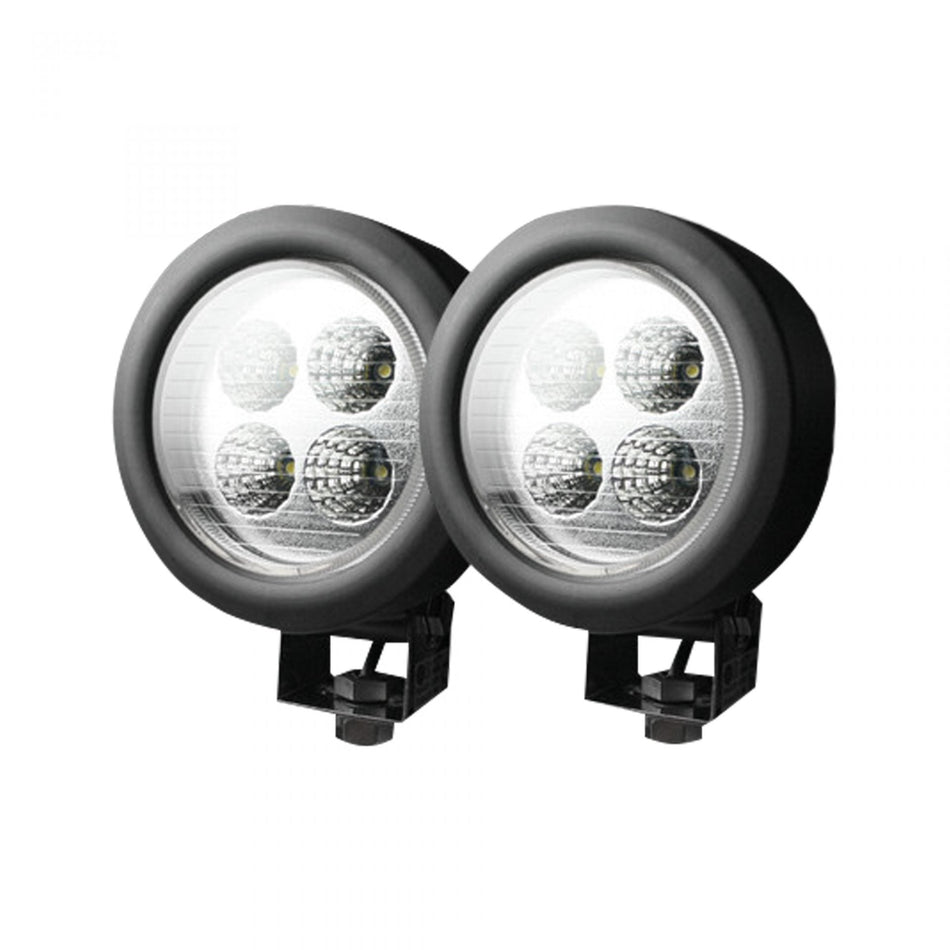 1800 Lumen LED Driving 12W 6500K LED Chrome Clear Lens Black Housing