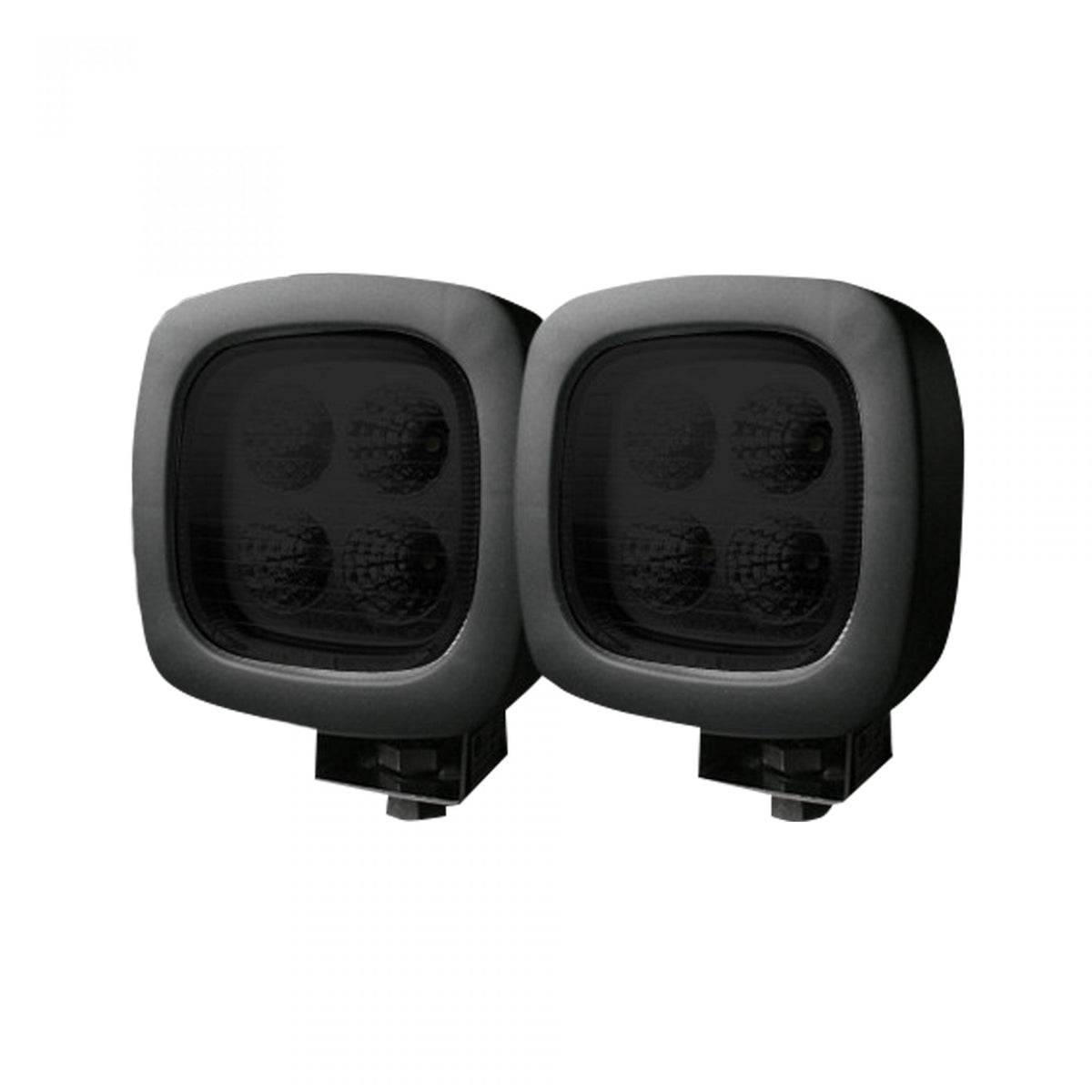 1800 Lumen LED Driving 12W 6500K LED Chrome Clear Lens Black Housing