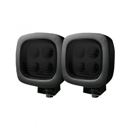 1800 Lumen LED Driving 12W 6500K LED Chrome Clear Lens Black Housing