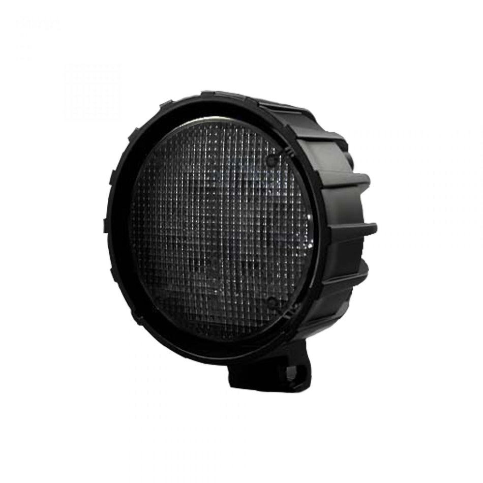 3500 Lumen LED Driving Light 6000K White LEDs Black Chrome Clear Lens w/ Black Reinforced Housing