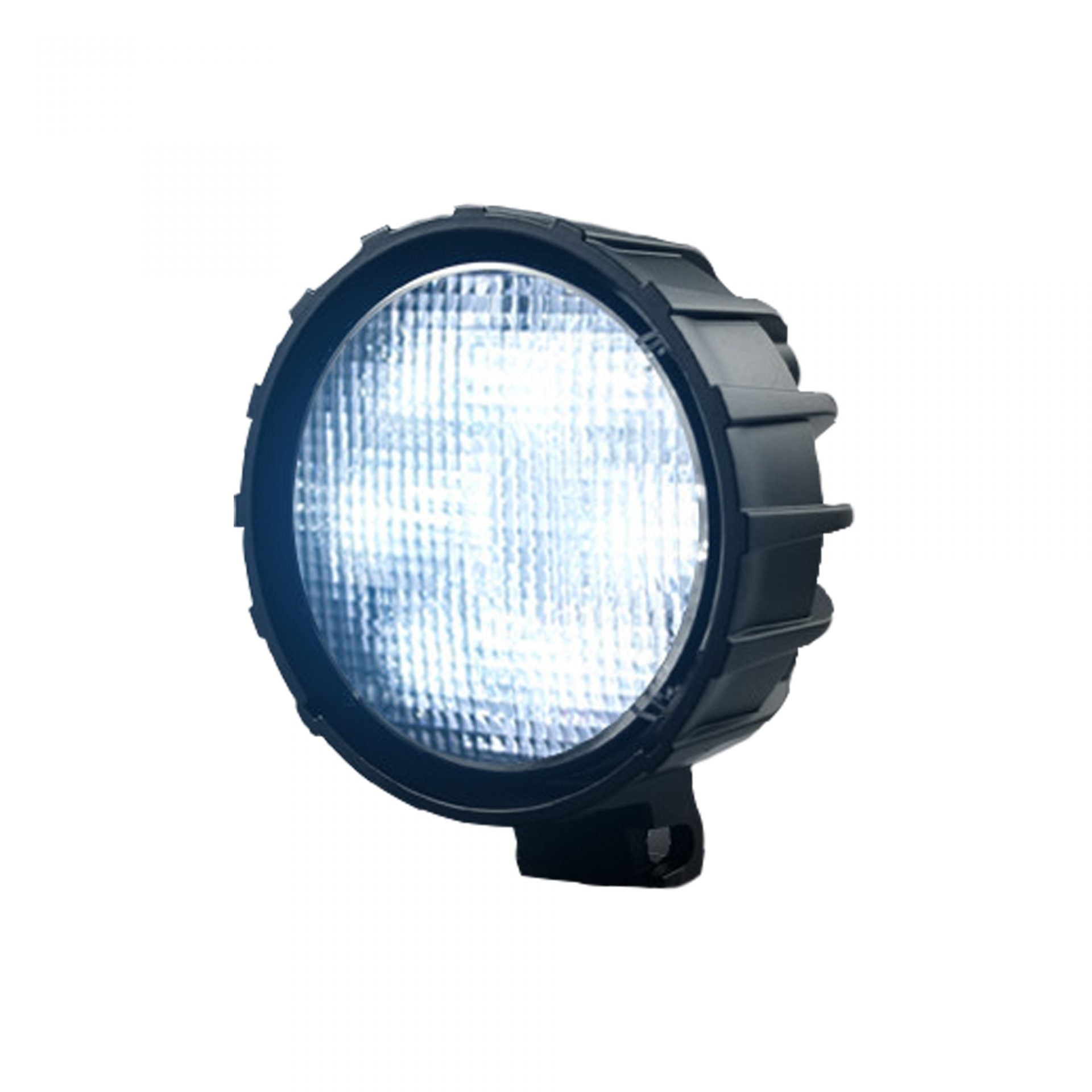 3500 Lumen LED Driving Light 6000K White LEDs Black Chrome Clear Lens w/ Black Reinforced Housing