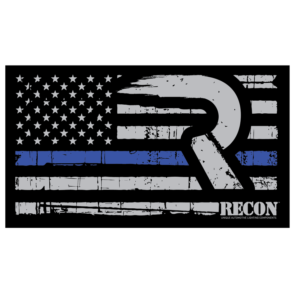 American Flag Horizontal Sticker - Blue Line