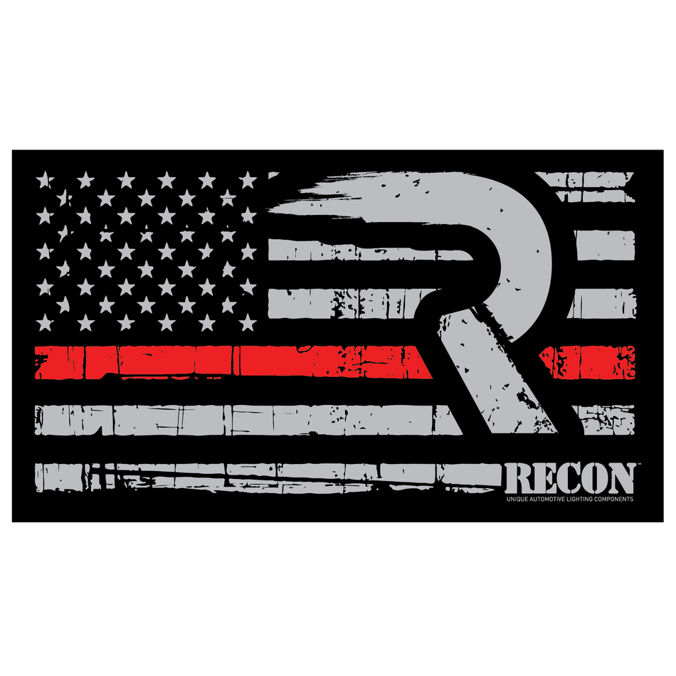 American Flag Horizontal Sticker - Red Line