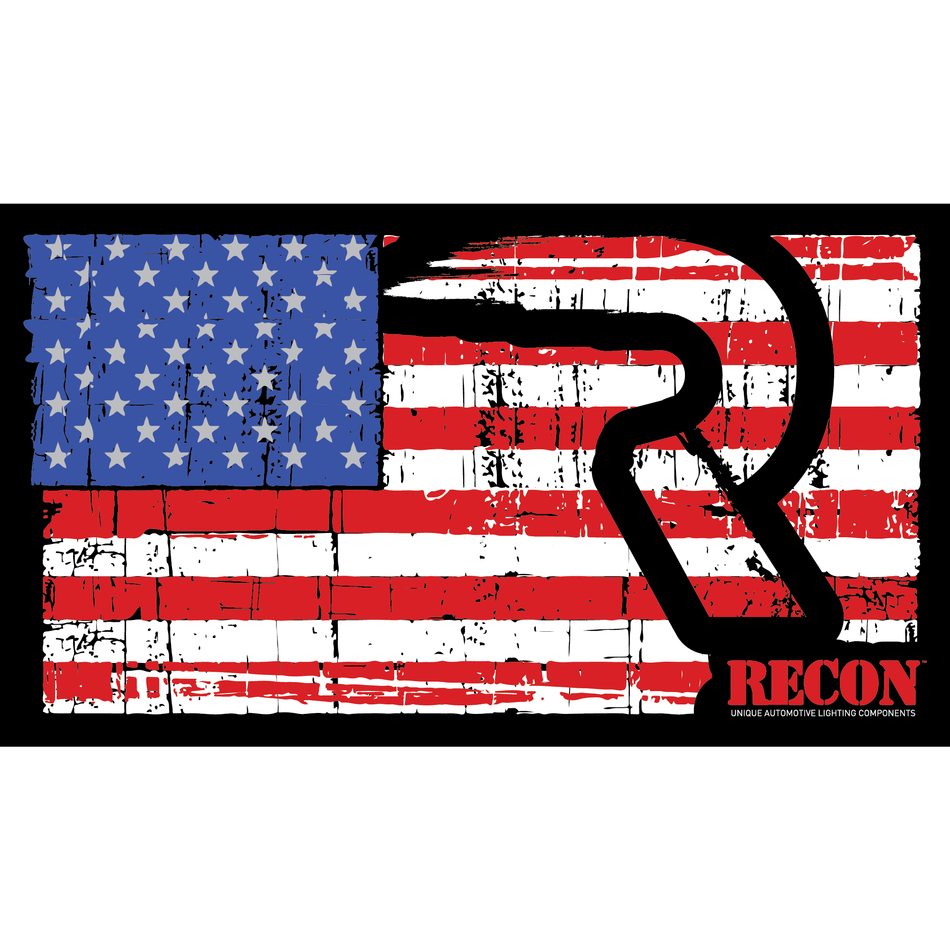 American Flag Horizontal Sticker - Red, White & Blue