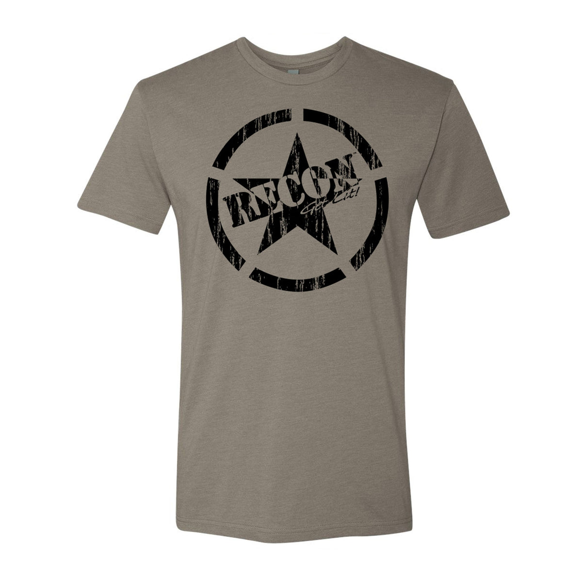 Short Sleeve Army Star - black and warm grey