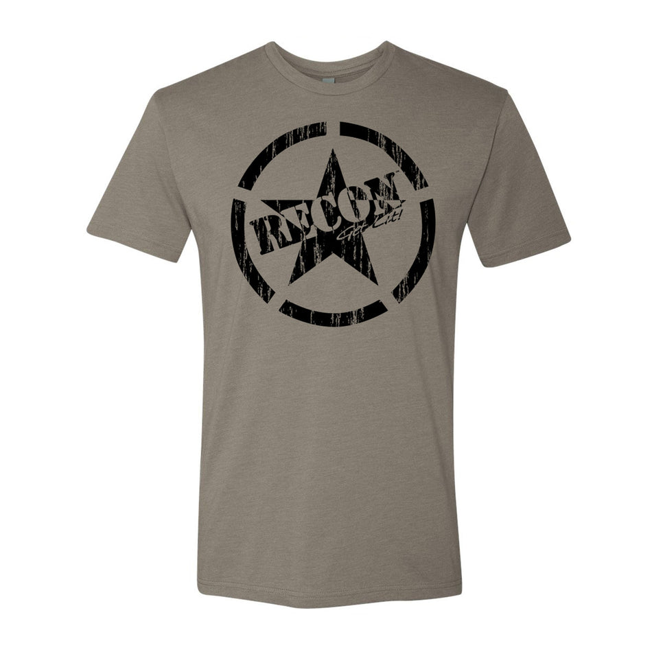 Short Sleeve Army Star - black and warm grey