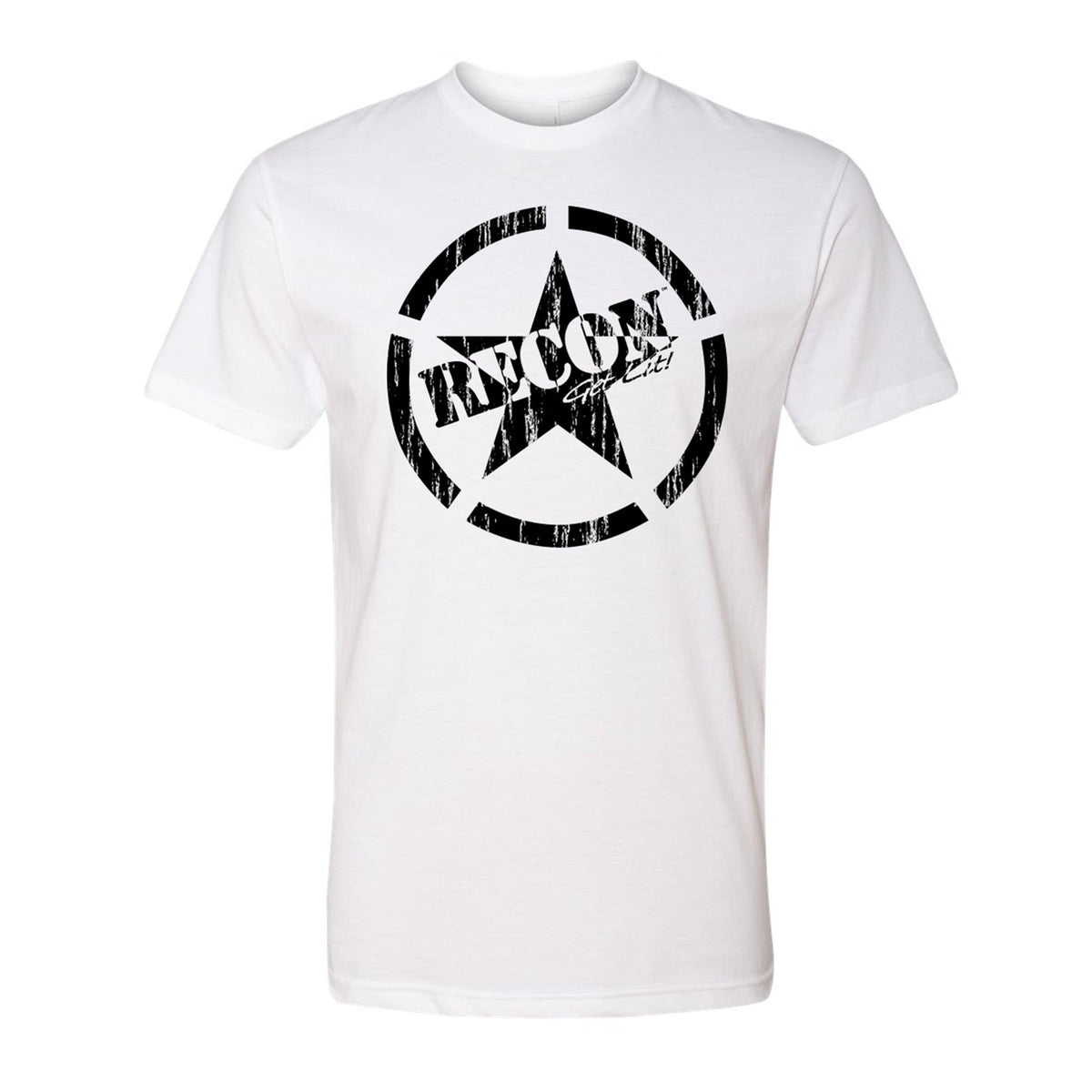 Short Sleeve Army Star - black &amp; white