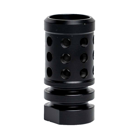 264CBBK101 - Interchangeable Perforated Hole Design Rifle Barrel Antenna Tip Flash Hider - This interchangeable flash hider barrel tip fits RECON 10" Rifle Barrel Antennas - BLACK