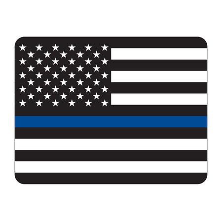 Roof Vinyl Wrap - USA Thin Blue Line Flag