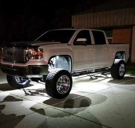 264515RD Under Body Rock Lights / Wheel Well Mounted Rectangular Ultra High Power 15-Watt 1600-Lumen CREE LEDs IP67 Waterproof - RED