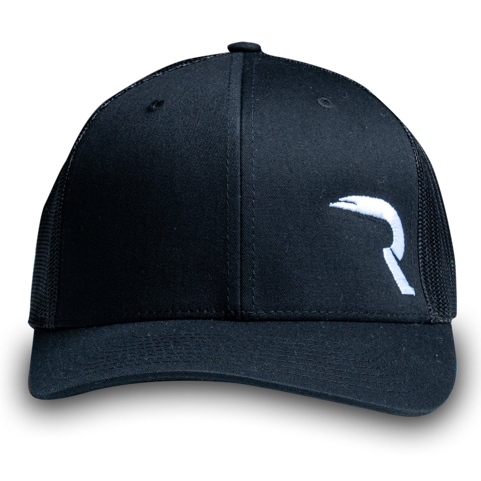 RECON "R" Trucker Snapback Hat - Black