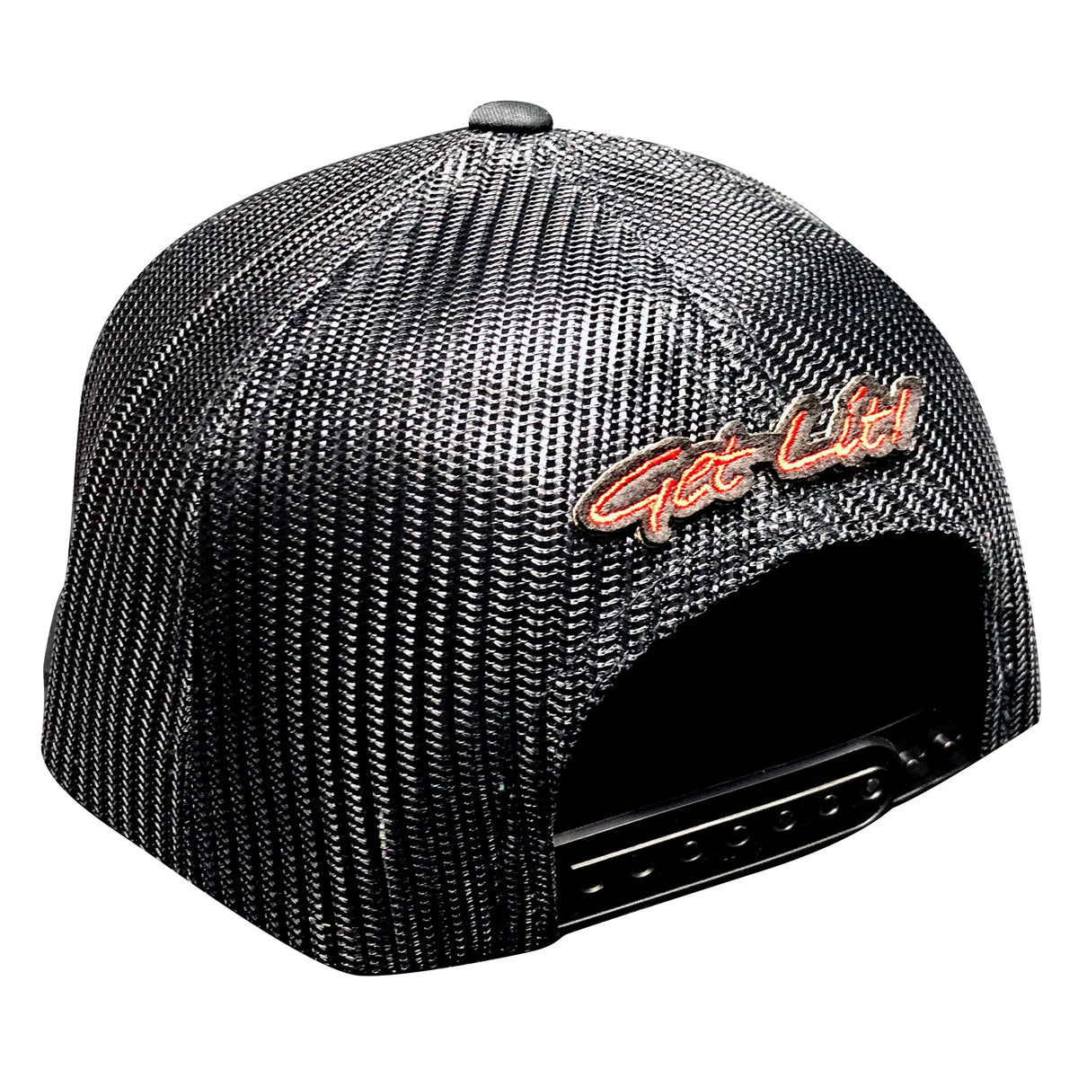 Red Patch w/ White RECON Logo on Black Trucker Hat