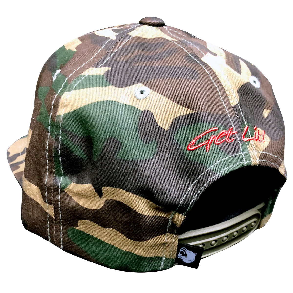 Uploaded ToRed Patch w/ White RECON Logo on Black Trucker Hat