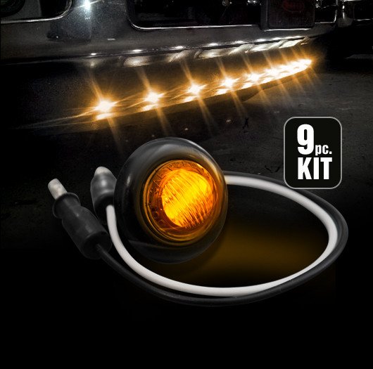 Front Lower Air Dam Light Kit LED in Amber